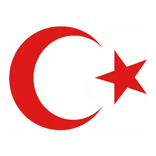 Türk Bayrağı Oto Sticker Kırmızı 23x17 cm