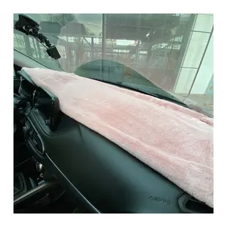 Yumuşak Tüylü Oto Torpido Bagaj Üstü Örtü Peluş Halı Pudra Pembe 130x40cm