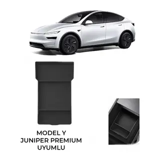 Tesla Model Y Juniper Premium 2025+ Uyumlu Orta Konsol Kolçak İçi Düzenleyici Organizer Ped Siyah
