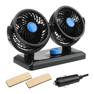 Araç İçi Torpido Üstü Çift Fanlı Oto Vantilatör 12 V