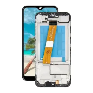 Samsung A01 Ekran Dokunmatik Çıtalı Srv (siyah)