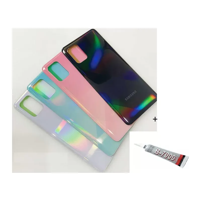 Samsung A71 A715 Arka Batarya Pil Kapağı Gümüş (b7