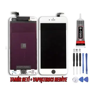 Iphone 6 Plus Lcd Ekran A Kalite Beyaz Montaj Kiti