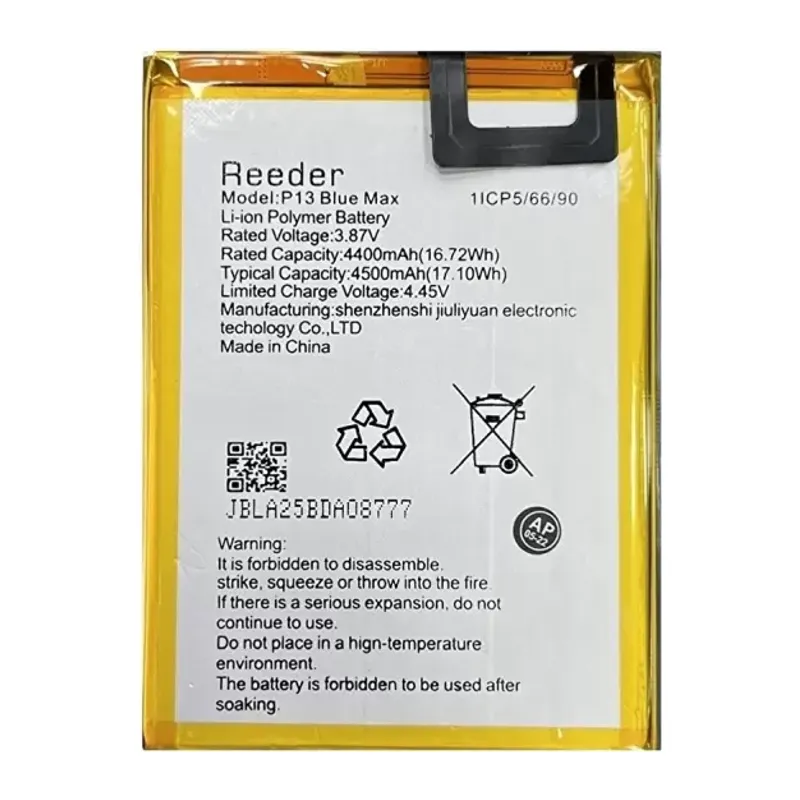 Reeder P13 Blue Max Uyumlu Batarya Pil