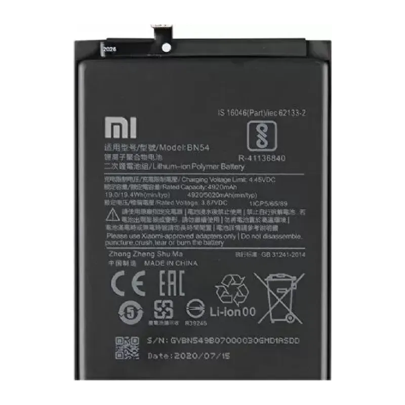 Redmi Note 9 (bn54) Batarya Pil