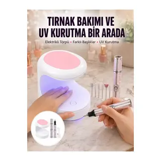 Tırnak Matkabı Ve Led Oje Kurutucu 2’li Profesyonel Bakım Seti Yeni Nesil