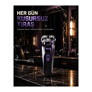 Kompakt Şarjlı Saç Sakal Tıraş Makinesi Kuru Kullanım Özellikli