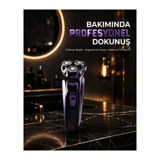 Profesyonel Şarjlı Tıraş Makinesi Ayarlanabilir Başlıklı Kablosuz