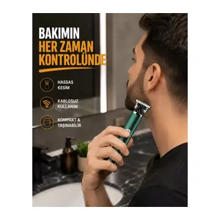 Profesyonel Şarjlı Tıraş Makinesi – 180 Dakika Kullanım, 2.5 Saat Hızlı Şarj, Evrensel Usb Şarj Girişli