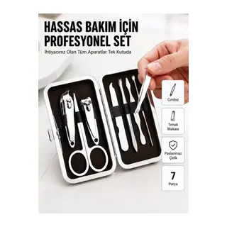 Tırnak Ve Kaş Bakımına Özel Paslanmaz Çelik Set