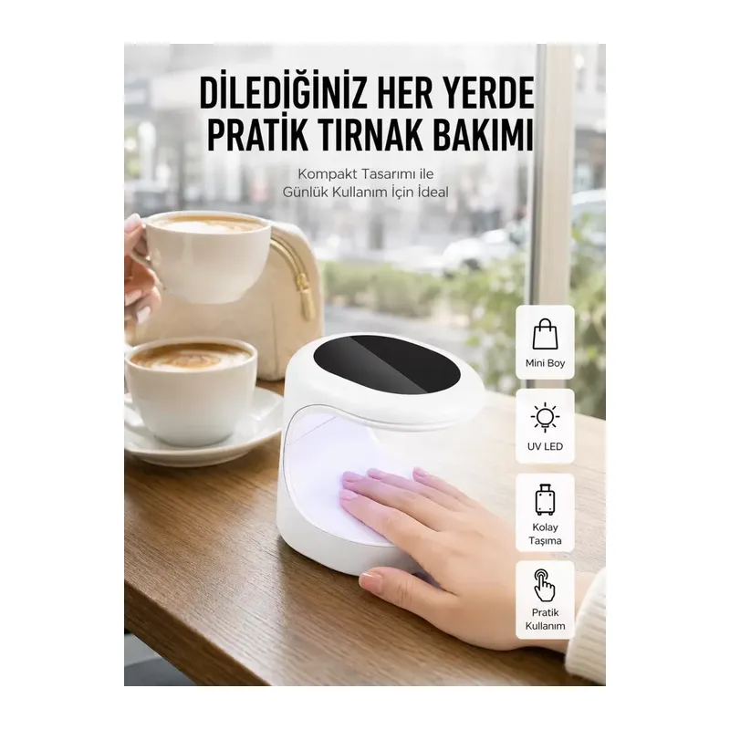 Kalıcı Oje Kurutucu Uv Led Teknolojisi Taşınabilir Mini Tırnak Kurutucu
