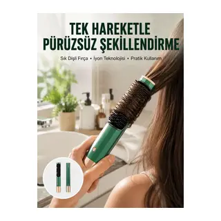 Düzleştirici Fırça Saç Düzleştirici Arada Fön Tarak Taşınabilir Yeni Nesil