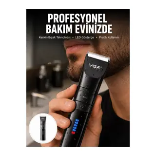 Şarjlı Tıraş Makinesi –dijital Ekranlı, Hızlı Şarjlı, Profesyonel Kesim Seti Yeni Nesil