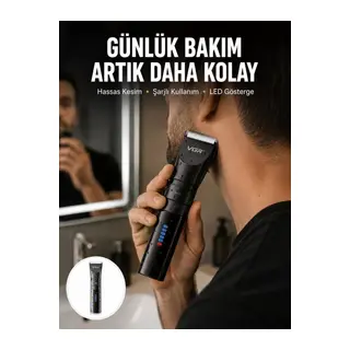 Erkek Saç Ve Sakal Kesme Makinesi – Su Geçirmez, Sessiz Motorlu Yeni Nesil