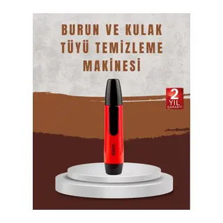 Raks Leo Burun Kulak Tüy Alma Makinesi 45 Dk Şarj Süreli Kırmızı