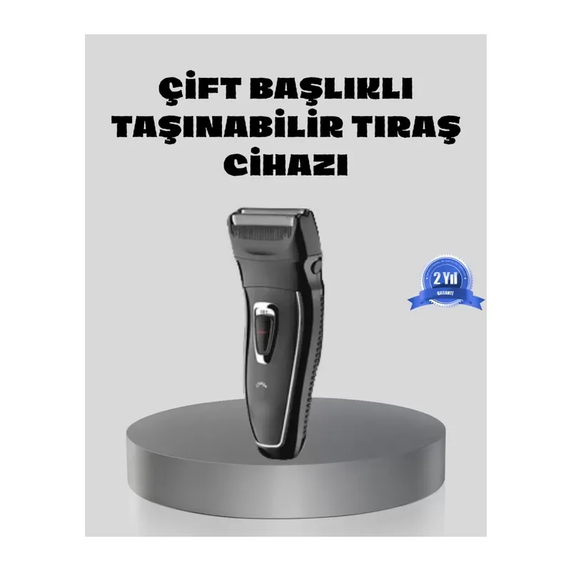 Erkek Tıraş Makinesi Kablosuz Kuru Tıraş Folyo Başlık Yıkanabilir Gövde