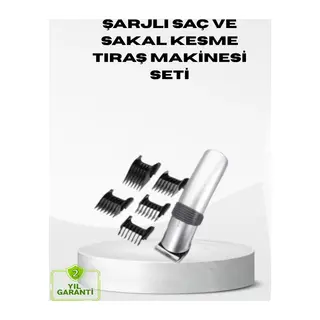 Kablosuz Profesyonel Tıraş Makinesi – Şarjlı, 60 Dakika Kullanım Süreli, Çelik Bıçaklı, Sessiz Motor