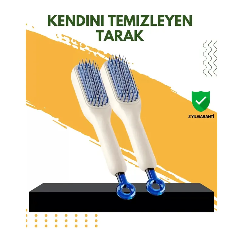 Otomatik Temizlemeli Saç Fırçası – Ergonomik Tasarım, Masaj Etkili, Elektriklenmeyi Önleyici