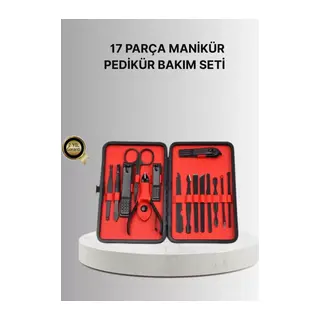 Şık Kutu Tasarımlı 17 Parça Manikür Pedikür Seti Dayanıklı Ve Hijyenik