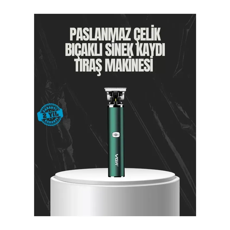 Paslanmaz Çelik Başlıklı Su Geçirmez Şarjlı Saç Kesme Makinesi