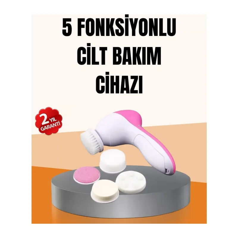 Derin Temizleme Ve Masaj İçin 5 Başlıklı Yüz Cilt Bakım Aleti