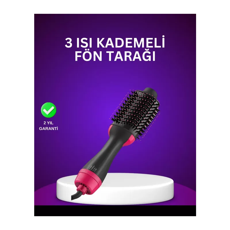 Negatif İyon Teknolojili Saç Kurutma Ve Şekillendirme Fırçası
