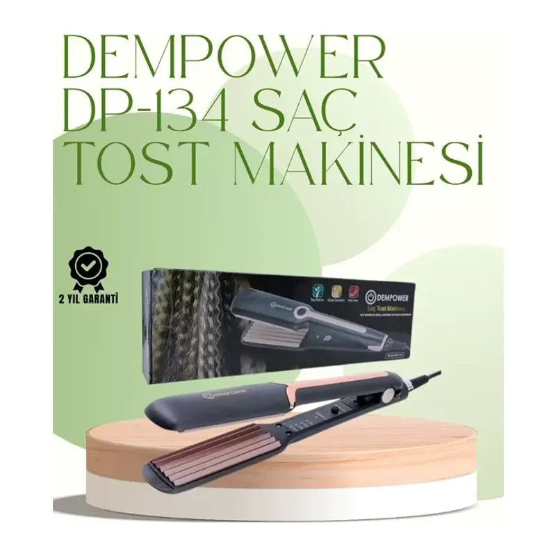 Dp-134 Saç Tost Makinesi 220°c Isı Ayarlı, 360° Dönebilen Kablo