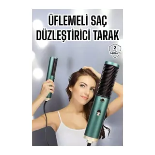 Fön Tarak Saç Düzleştirici Üflemeli Fön Makinesi Sıkı Dişli Taşınabilir