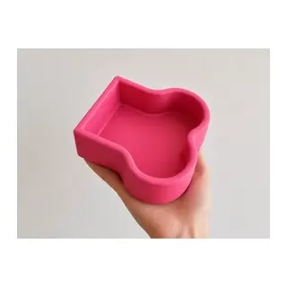 Kemik Model Beton Kedi Köpek Mama Ve Su Kabı - Pembe
