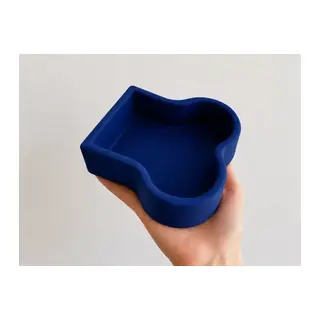 Kemik Model Beton Kedi Köpek Mama Ve Su Kabı - Lacivert