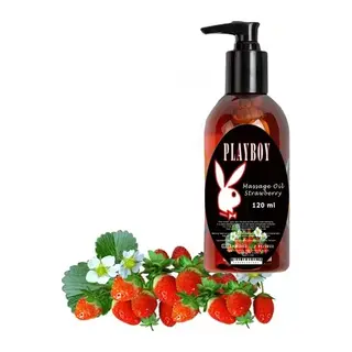 Playboy Strawberry Massage Oil 120 Ml Çilek Aromalı Vücut Masaj Yağı 1adet