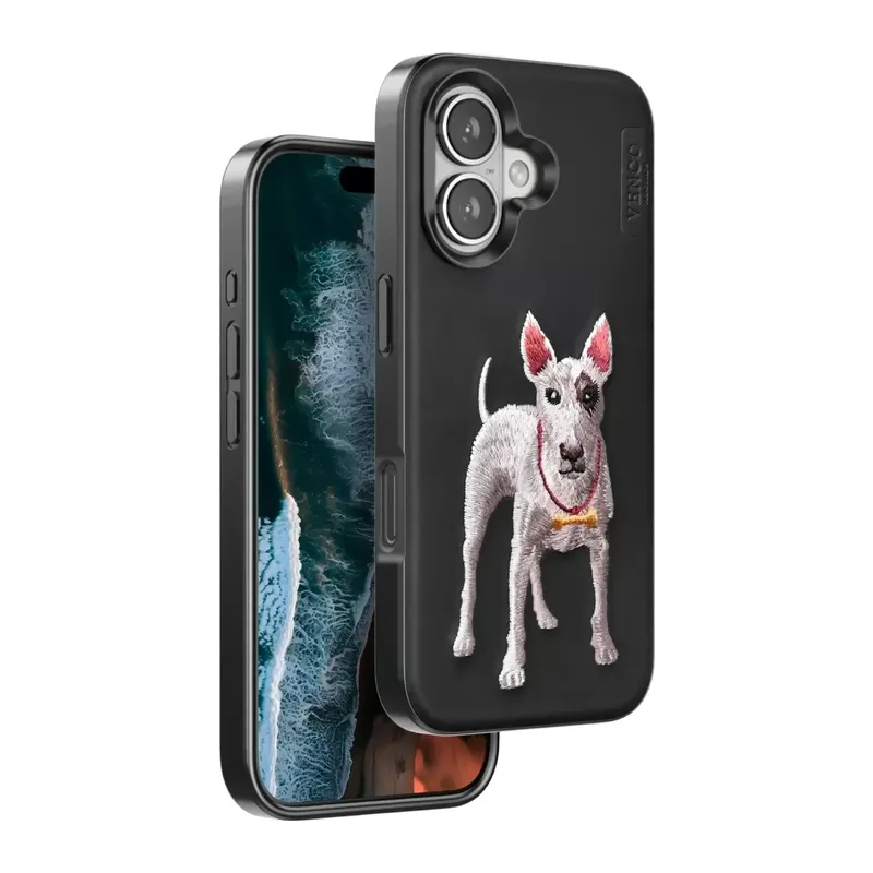 Venco Apple İphone 16 Perma Desenli Kapak - Siyah