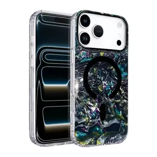 Onegif Apple İphone 17 Pro Max Mila Dalgalı Magsafe Kapak - Lacivert