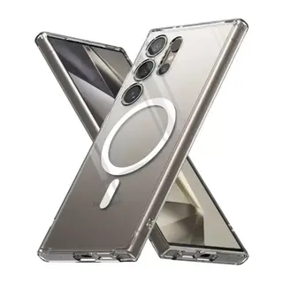 Samsung Galaxy S24 Ultra Kılıf Magneticsafe Şeffaf Silikon - Şeffaf