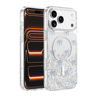 Onegif Apple İphone 17 Pro Max Misk Simli Magsafe Kapak - Desen 3