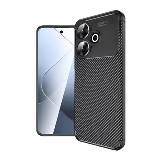 Xiaomi Redmi 13 4g Kılıf Auto Focus Karbon Kapak - Siyah