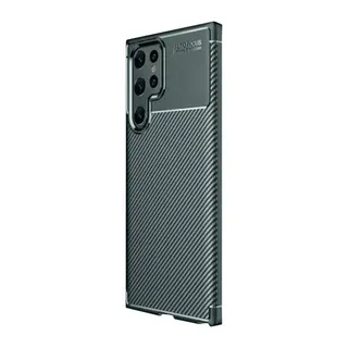 Samsung Galaxy S25 Ultra Kılıf Auto Focus Karbon Kapak - Koyu Yeşil