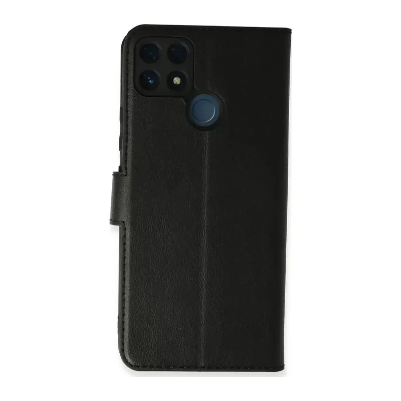 Realme C25 Kılıf Trend S Plus Kapaklı Kılıf - Siyah