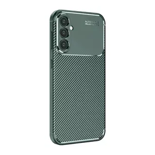 Samsung Galaxy S25 Kılıf Auto Focus Karbon Kapak - Koyu Yeşil