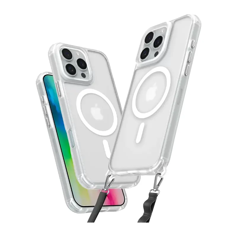 Apple İphone 16 Pro Max Kılıf Enka Magsafe Silikon Kılıf - Şeffaf