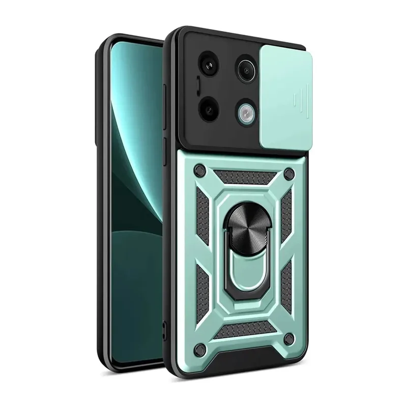 Xiaomi Redmi Note 13 Pro 4g Pars Lens Yüzüklü Silikon - Yeşil