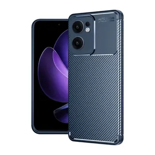 Oppo Reno 13f Kılıf Auto Focus Karbon Kapak - Lacivert