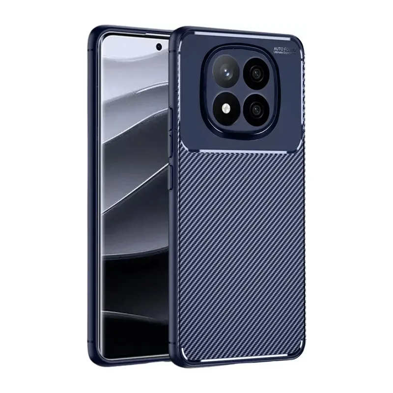 Xiaomi Redmi Note 14 Pro 5g Kılıf Auto Focus Karbon Kapak - Lacivert