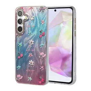 Samsung Galaxy A35 5g Kılıf Blade Aynalı Desenli Kapak - Desen 4