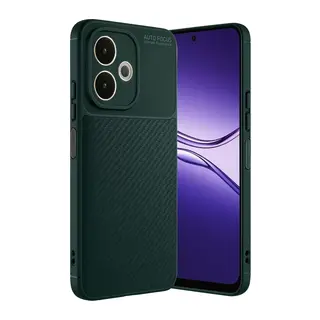 Oppo A5 Pro 4g Kılıf Auto Focus Karbon Kapak - Koyu Yeşil