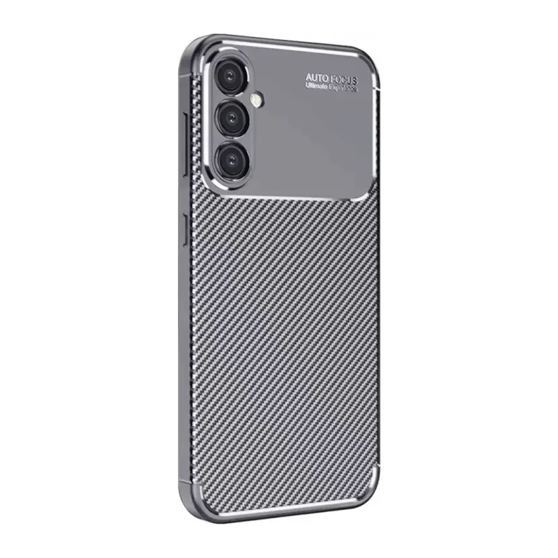 Samsung Galaxy A26 Kılıf Auto Focus Karbon Kapak - Gri
