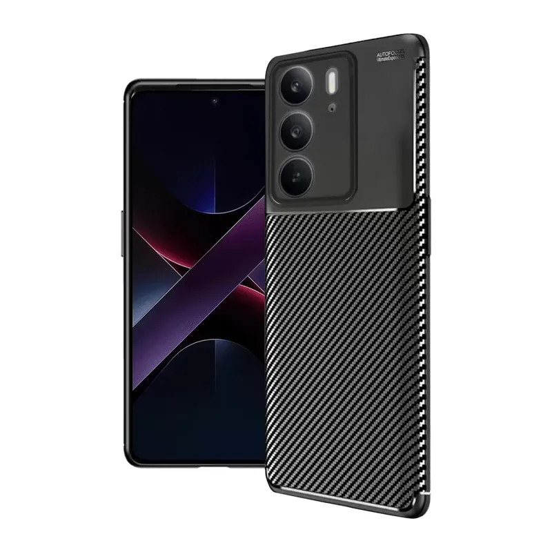 Realme C75 4g Auto Focus Karbon Kapak - Siyah