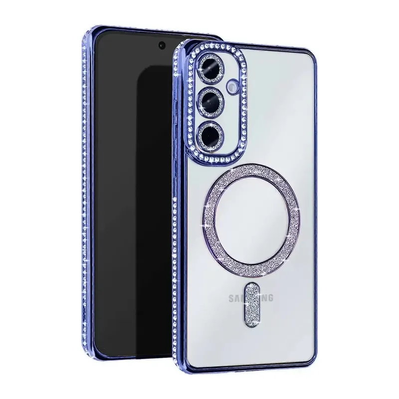 Samsung Galaxy S24 Fe Joke Simli Magneticsafe Kılıf - Mavi