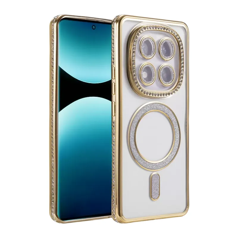 Xiaomi Redmi Note 15 Pro Plus 5g Joke Simli Magneticsafe Kılıf - Gold