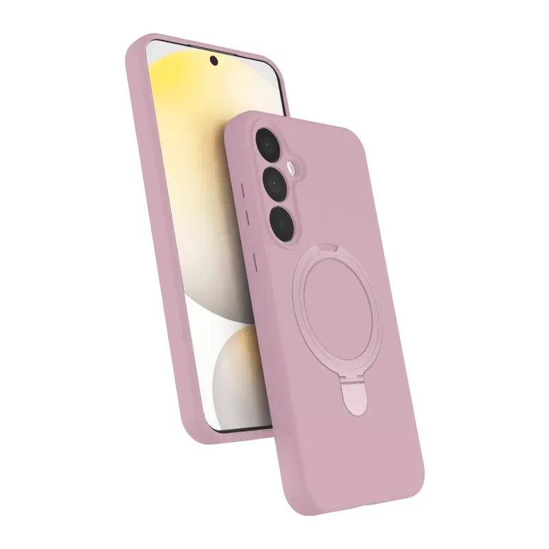 Samsung Galaxy A55 5g Regal Magsafe Standlı Kapak - Açık Pembe